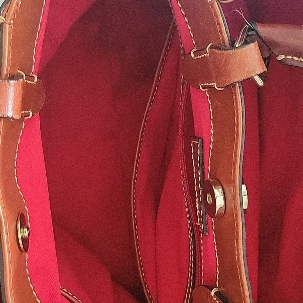 Dooney & Bourke White/Light Blue Lizard Satchel - Picture 9 of 17